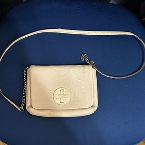 Kate spade Cream Pebbled Leather Crossbody with Chain Strap